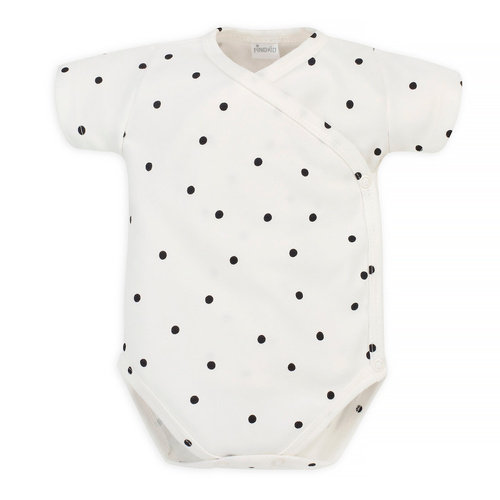 Боди Tres Bien Envelope с къс ръкав Пинокио ​​- екрю на точки