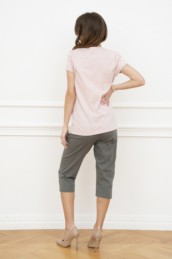 Felicita дамска пижама с къс ръкав - кайсия