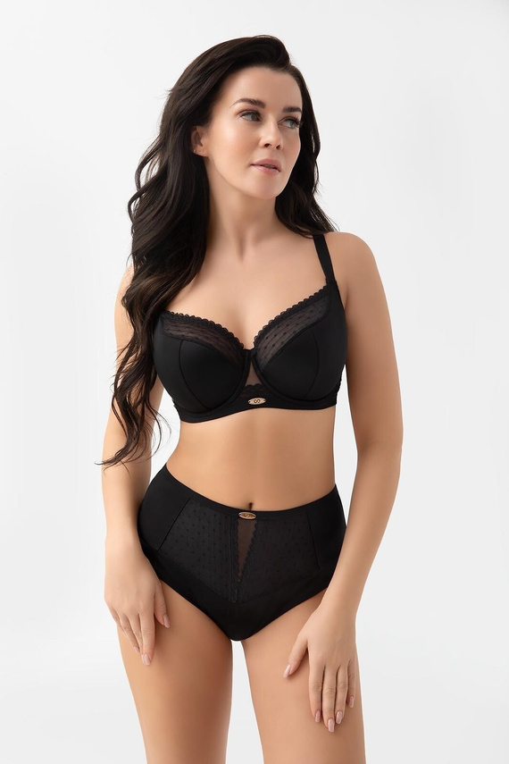 Gorsenia G021 Dotti Черен Сутиен Semi Soft Полуоформен