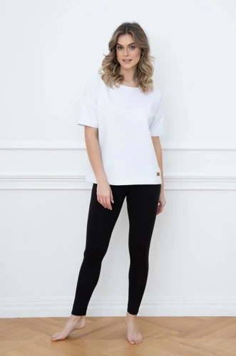 Alta Блуза с къс ръкав Италианска мода - бяла