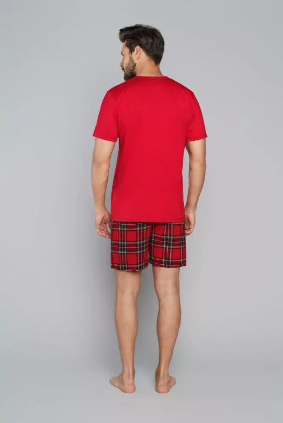 Narwik Мъжка пижама с къс ръкав, къси панталони Италианска мода - зелено/принт