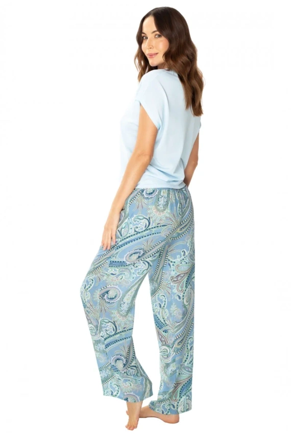 86634 Laguna дамска пижама Чайка, син принт