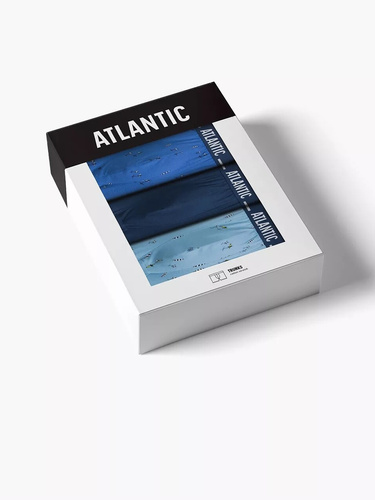 3MH-213 Bokserki męskie 3-pak Atlantic niebieski