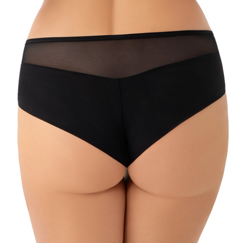 K949 Ottavia Бразилски бикини Gorsenia - черни, с бродерия, от еластичен тюл