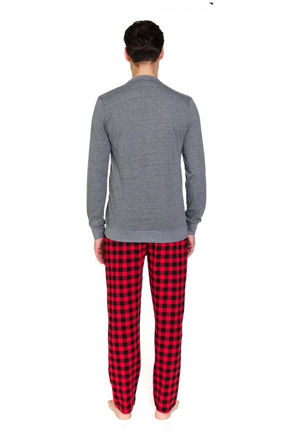 7344 Тъмно сива мъжка пижама Doctor Nap - 100% памук