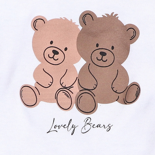 ABN-5358 Sweet Bears Блуза от био памук Nini бежово