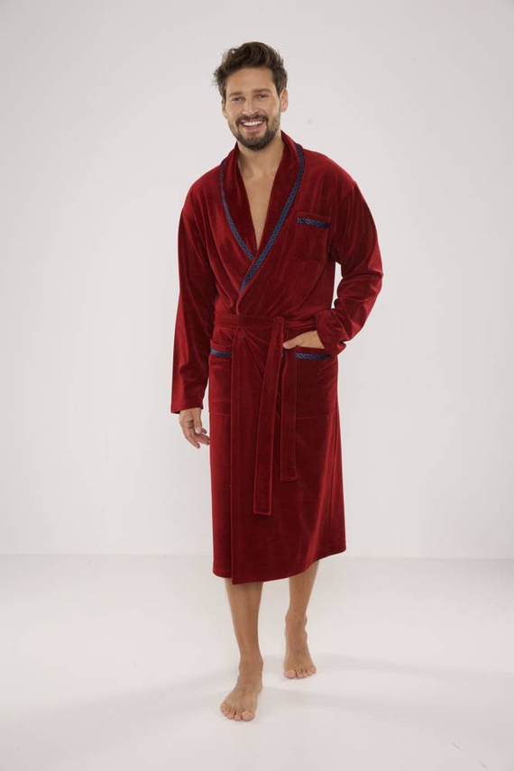 666 Роналдо мъжки халат De Lafense - бордо