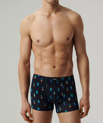 2MHH-005 Мъжки боксерки Atlantic - тъмносини-корал