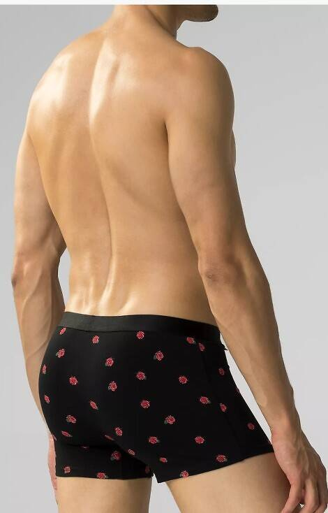 2GMH-026 Мъжки боксерки Atlantic - черно - бордо