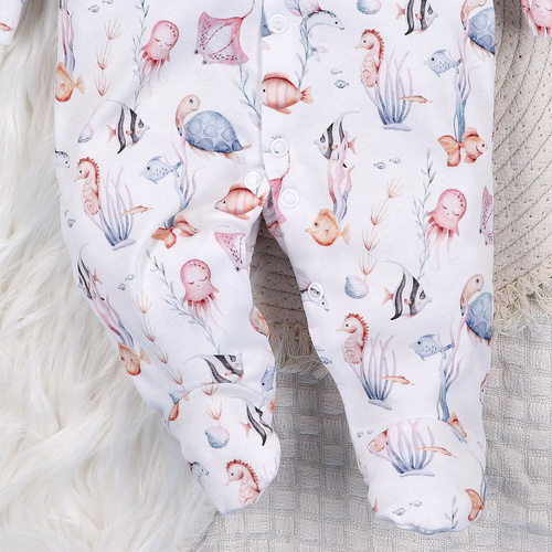 ABN-5479 Бебешка гащеризон Underwater World Nini - органичен памук, удобни закопчалки