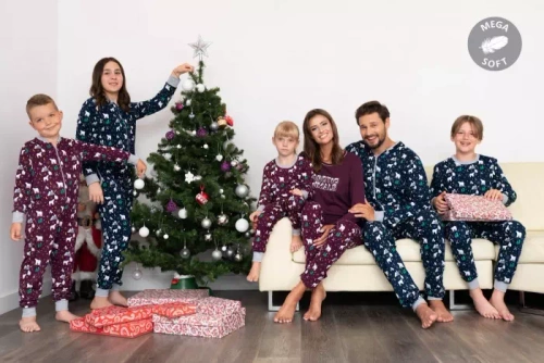 Детска пижама Sid Италианска мода - бордо принт 