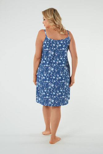 Нощница с лалета, тясна презрамка Италианска мода - принт