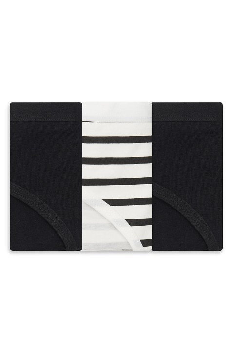 36508-K084 Дамски черни памучни бикини Henderson, комплект от 3 броя