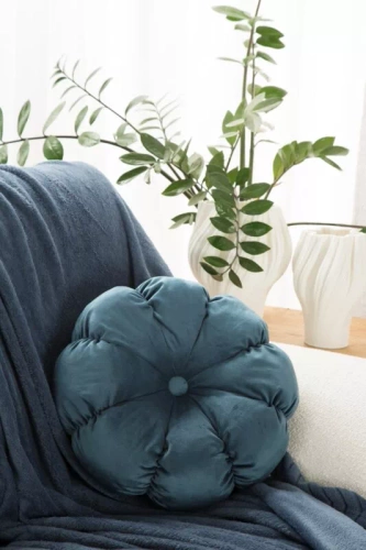 Цвете 41 Декоративна възглавница цвете европердета синьо