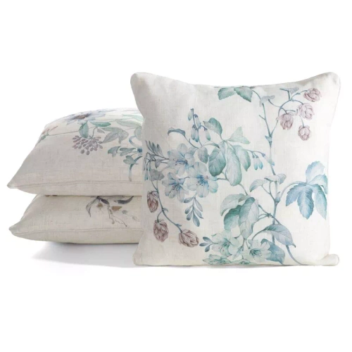 Лен 41 Декоративна калъфка за възглавница Eurofirany | Естествено зелено, шарка на листа