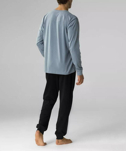 NMP-372 Мъжка пижама с дълъг ръкав Atlantic-denim black