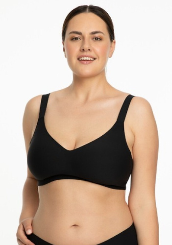 Julimex Jelly Bra Comfort Black Beige – Сутиен без банели за голям бюст