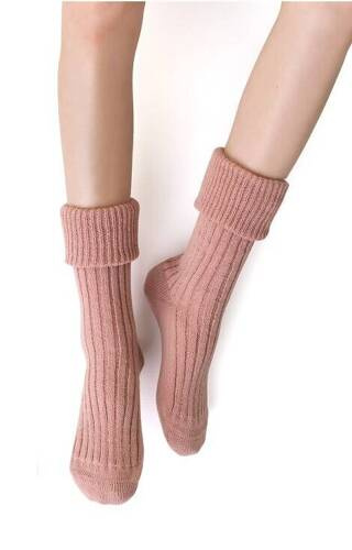 ART..067 Дамски спални чорапи Steven - 077 пудра