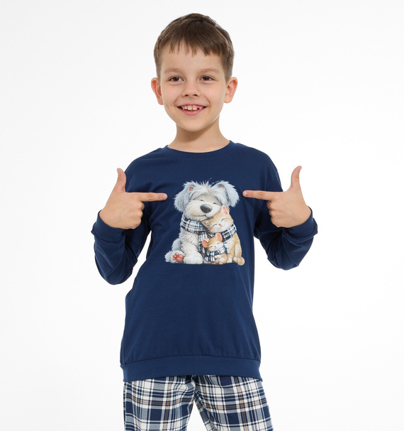 Пижама за момче Cornette Home Friends 593/185, 966/185 – памучна