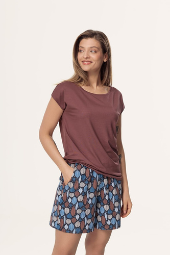 Дамска пижама Matilda PI71 Mefemi by Nipplex – вискоза, памучни шорти