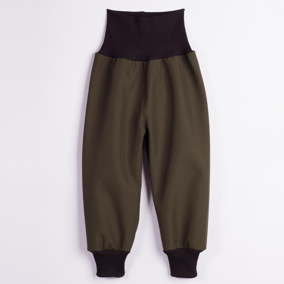 Nicol Детски панталон 229052 softshell с полар, висока талия, с маншети - каки