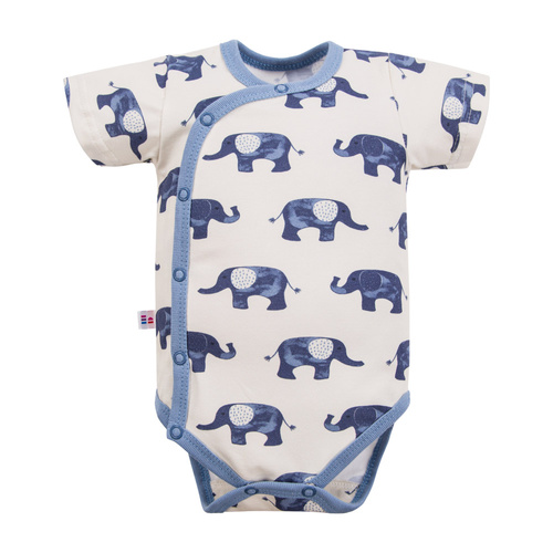 Боди плик с къс ръкав Elephant Eevi - екрю
