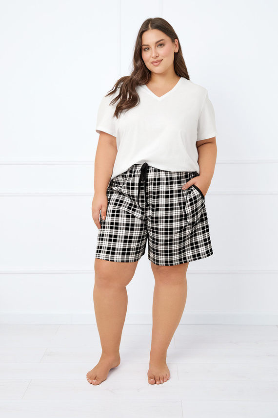 Klara Дамски къси панталони за пижама Италианска мода - принт