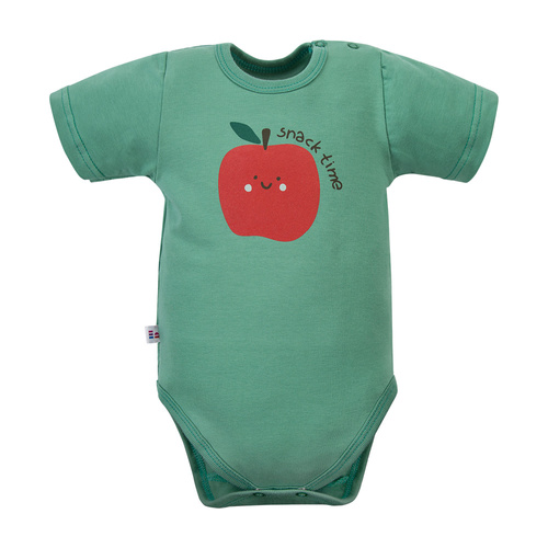 Боди за бебе Eevi Snack Time къс ръкав памук удобно