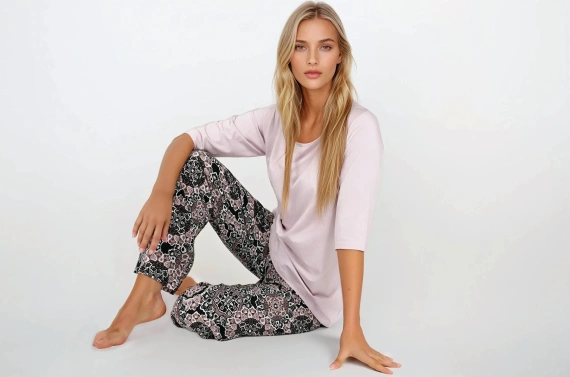 Розова дамска пижама Desert Rose Momenti Per Me