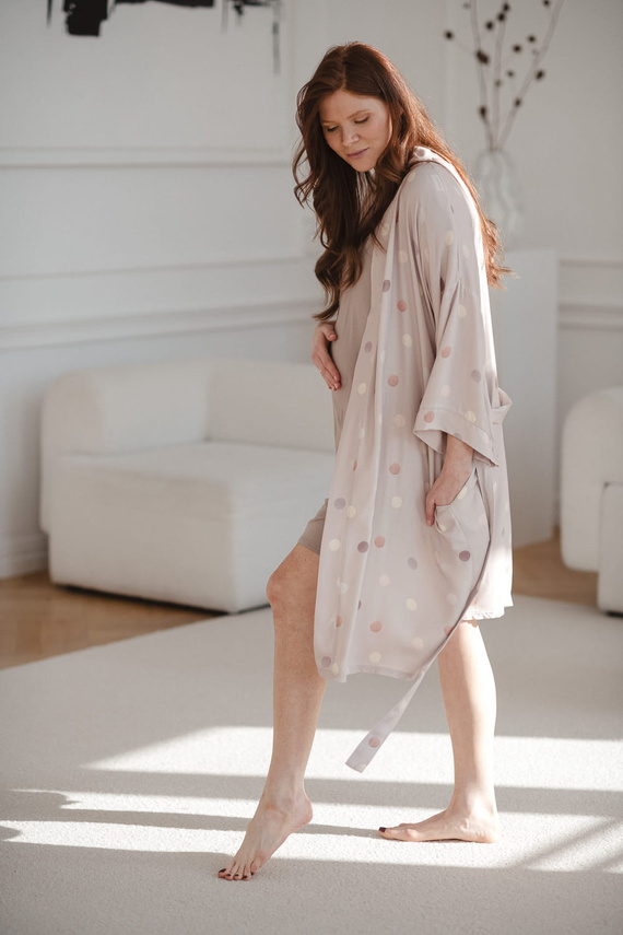 Бамбуков халат за бременни Polka Dots Milk&Love