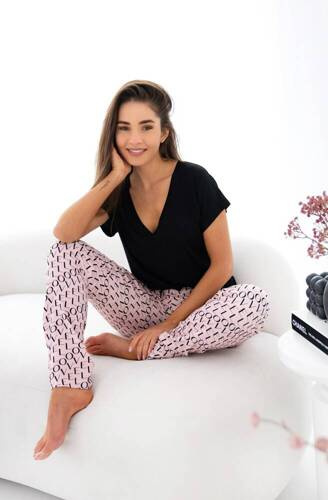 Дамска пижама Ambar Sensis - черна