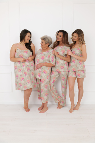 Дамска пижама HARMONIA Italian Fashion тънки презрамки къси панталони вискоза