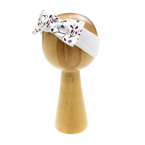 217065 Алиса Никол памучна лента за глава с панделка - флорален десен