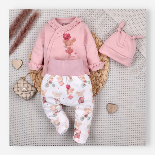 Боди Nini Little Mouse 100% органичен памук, произведено в Полша