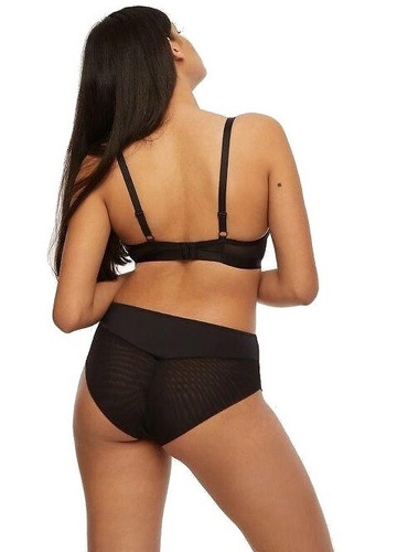 Дамски класически бикини Comfort Kinga P-861/2 черни – микрофибър с лек блясък, двойна мрежа, сигурен комфорт всеки ден