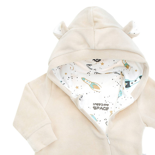 141293 Кадифено клоунче с подплата Никол - бежово