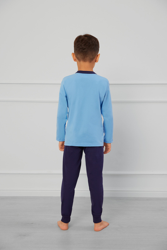 Пижама Rex за момчета Италианска мода - синьо/синьо 