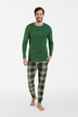 Мъжка дълга пижама зелена