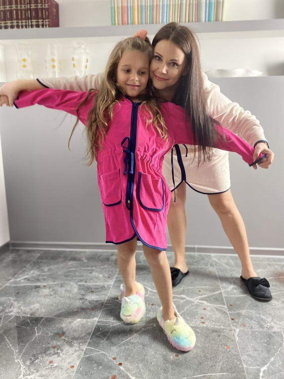 374 / 375 Desiree Бебешки халат за баня - малина