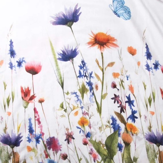 31512/1 Комплект спално бельо от фланел Flanellove Darymex бели цветни цветя - комплект, 100% памук, топъл и мек