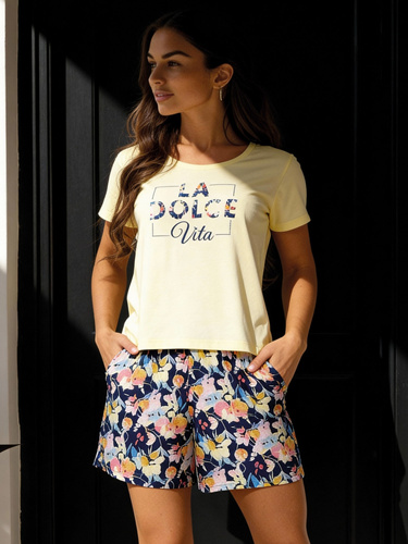 Дамска пижама Cornette Dolce Vita 880/331, 100% памук, шорти с джобове
