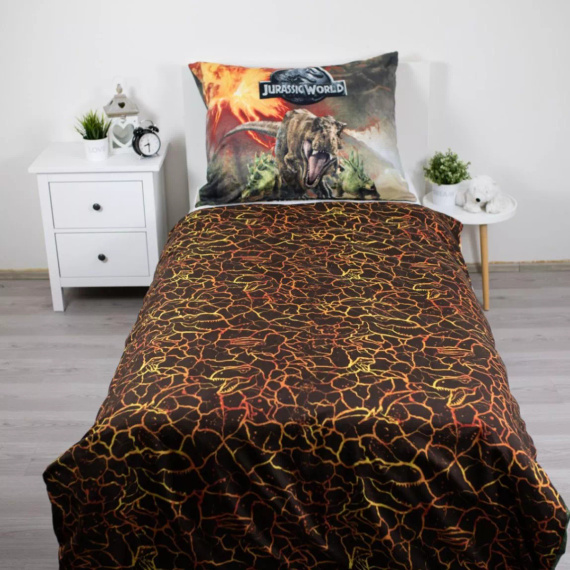 Спален комплект 140x200 Динозаври Парк Юрски Вулкан 70x90 Jerry Fabrics