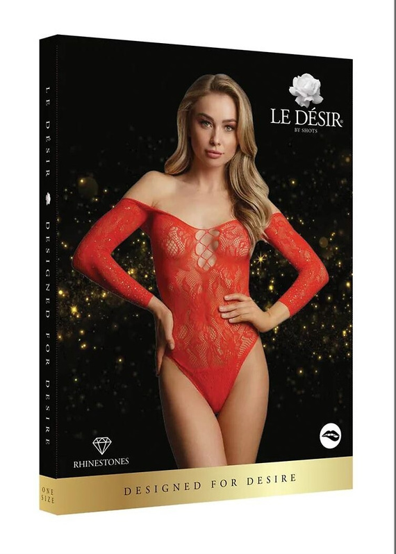 Body DCH004 Le Désir секси боди с цирконии и мрежа