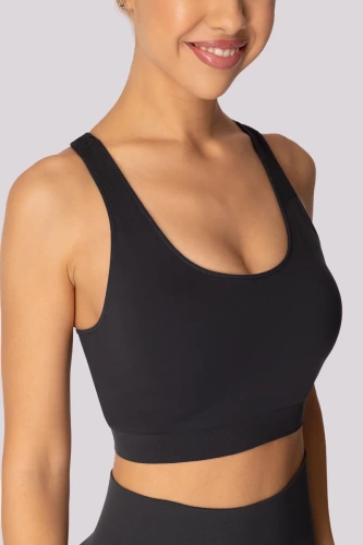 Базово горнище спортен сутиен Мона сиво