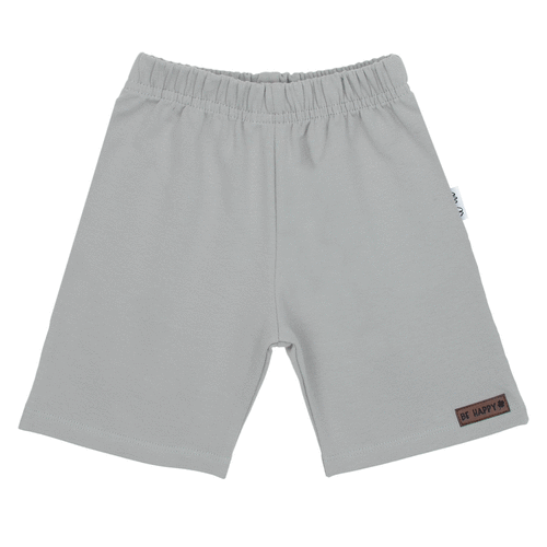 169517 Детски къси панталонки Никол - унисекс, памук с еластан, удобни, полско производство - сиви