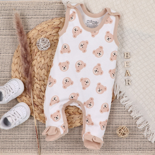 ABN-5355 Спални костюми Sweet Bears Nini от органичен памук, бежови