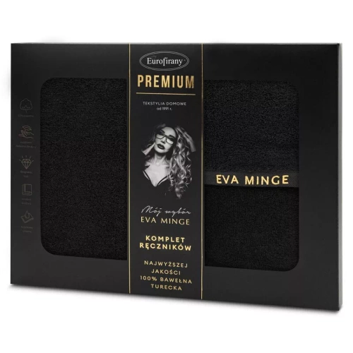 Venus 3 Комплект първокласни кърпи Eva Minge Eurofirany - черни