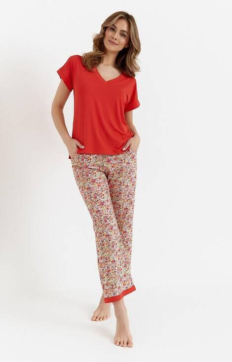 453 Дамска бамбукова пижама Cana - червена