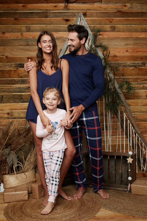 Song Дамска пижама с тесни каишки, къси панталони Италианска мода - тъмносиньо