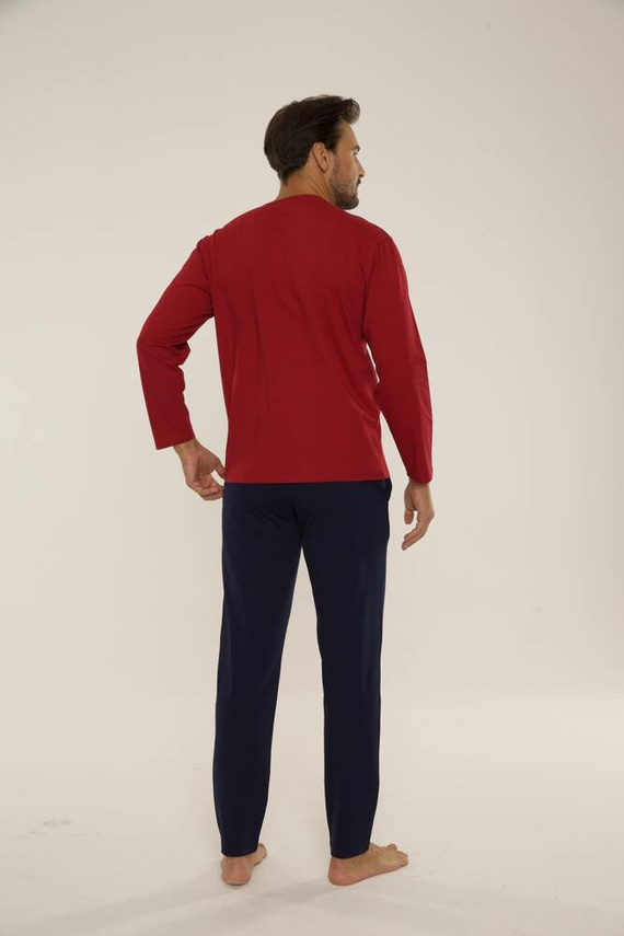 683 Kevin Forex Мъжка пижама - бордо - тъмносиньо